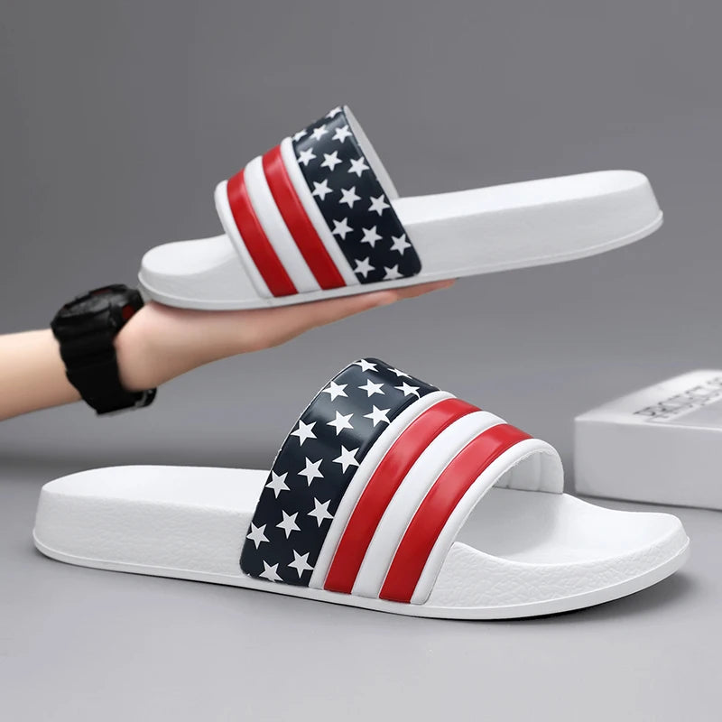 Eva Platform Striped Slippers