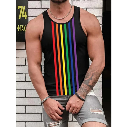 Color Block Striped Tank Top