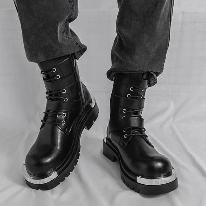PU High Top Chelsea Boots