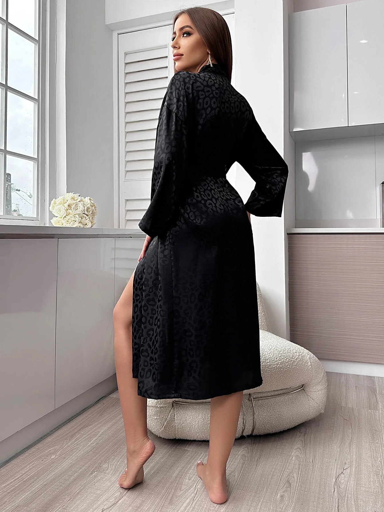 Leopard Print Night Robe