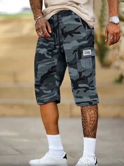 All-Over Print Cargo Shorts