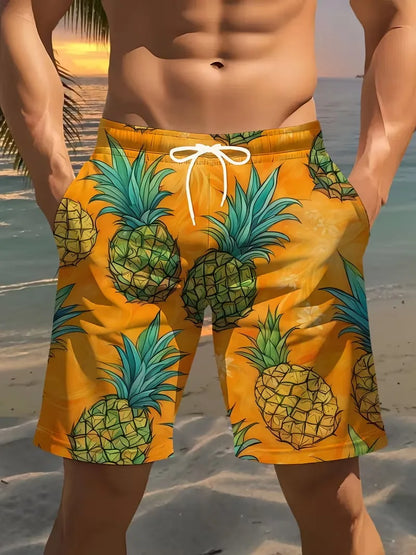 Pineapple Rainbow Print Shorts