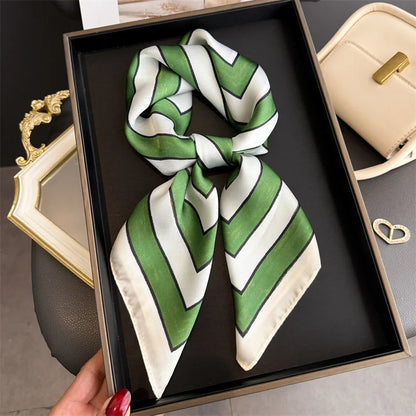 Stripe Print Square Neckerchief