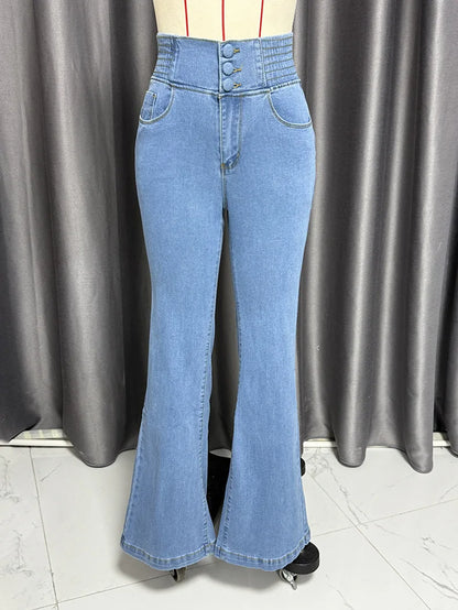 Bodycon Distressed Straight Jeans