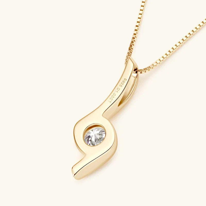 Moissanite Twist Necklace
