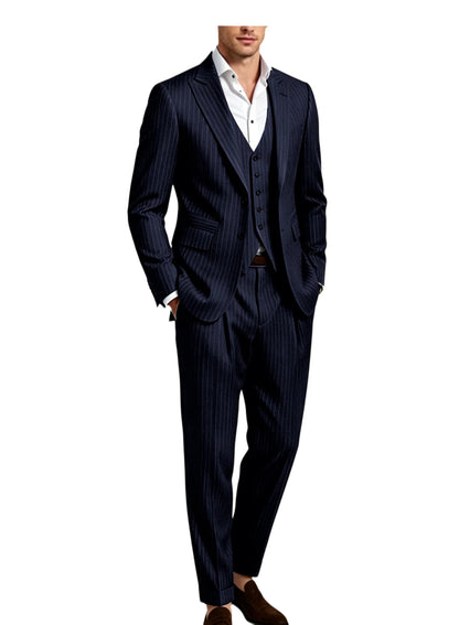 Pinstripe Three-Piece Formal Tuxedo