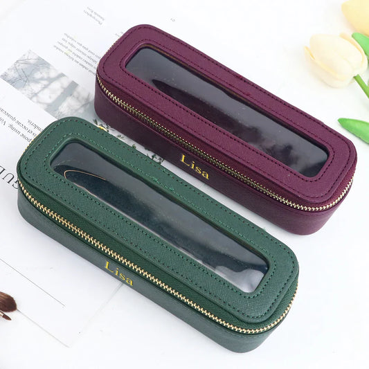 Personalized PU Makeup Brush Case