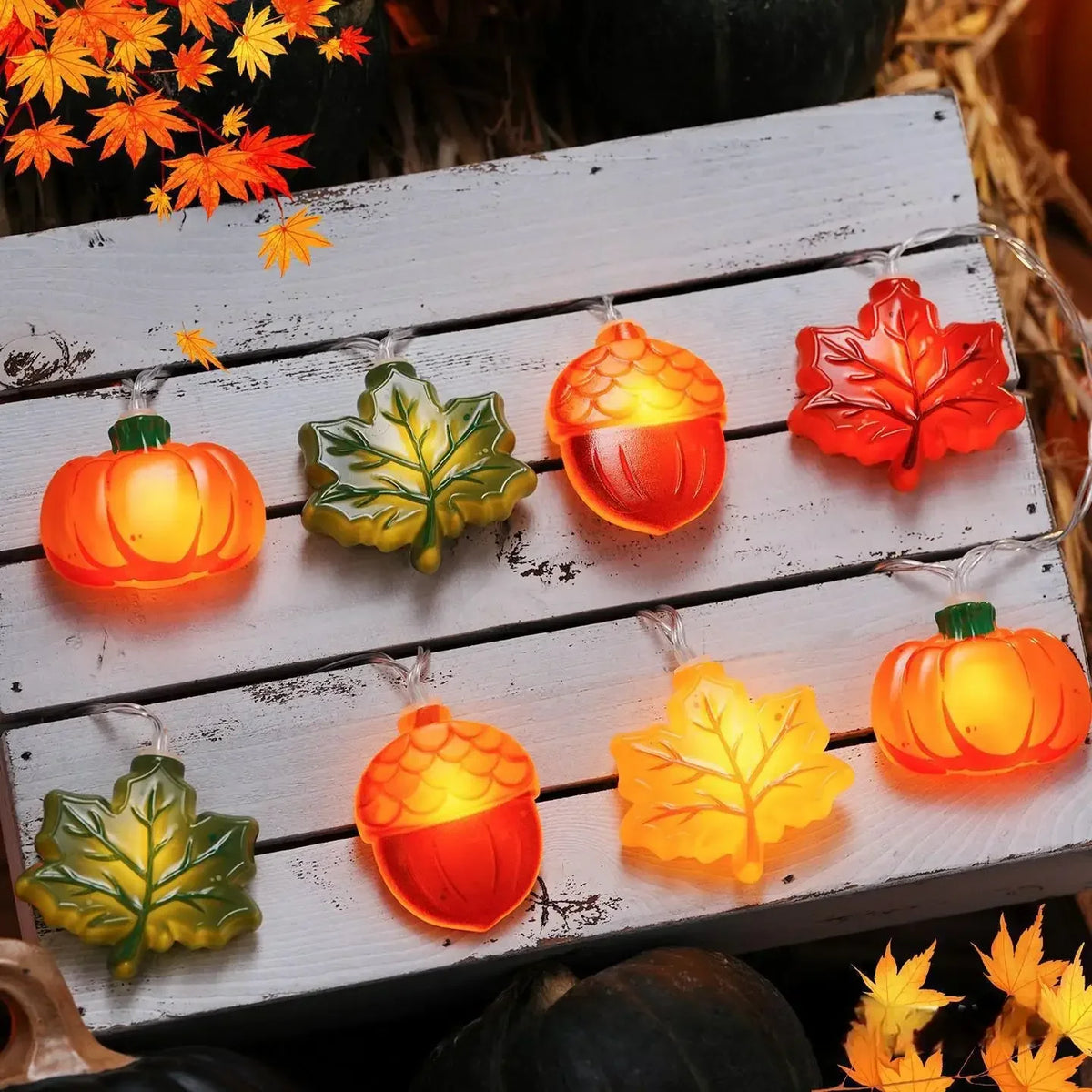 LED Pumpkin Light String