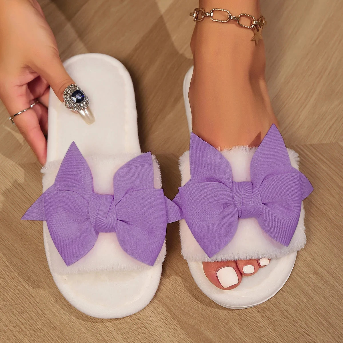 Women Butterfly Winter Slippers