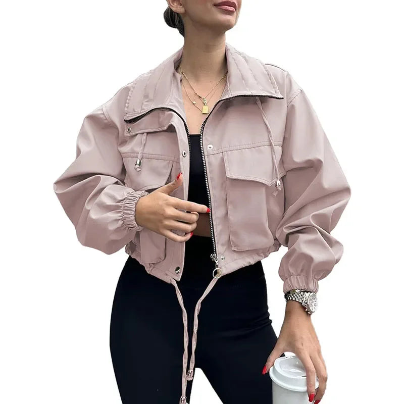 Drawstring Zip Jacket