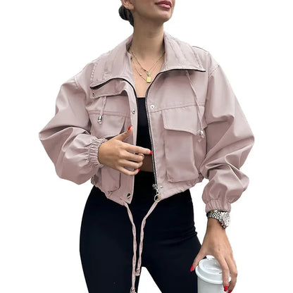 Drawstring Zip Jacket