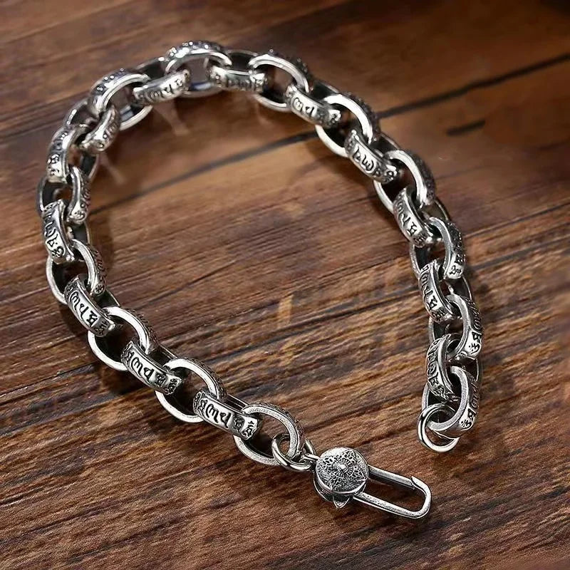 Vintage Sterling Silver Geometric Bangle