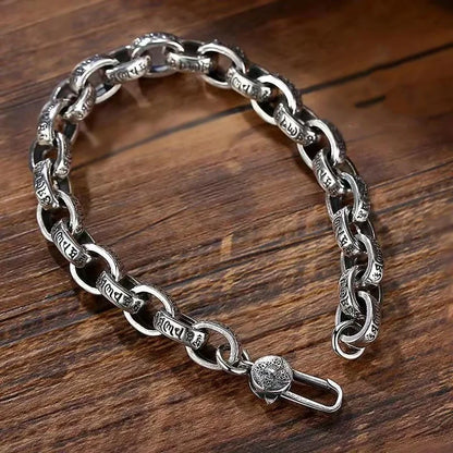 Vintage Sterling Silver Geometric Bangle