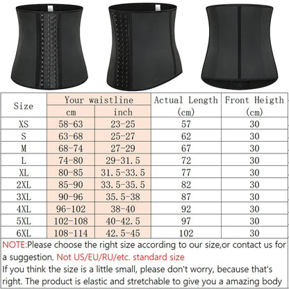 9-Steel-Bone Underbust Latex Waist Trainer