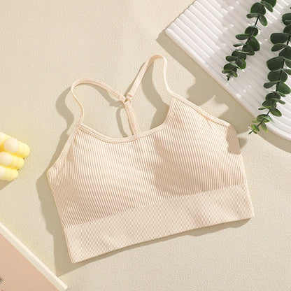 Ribbed Y-Back Padded Bra