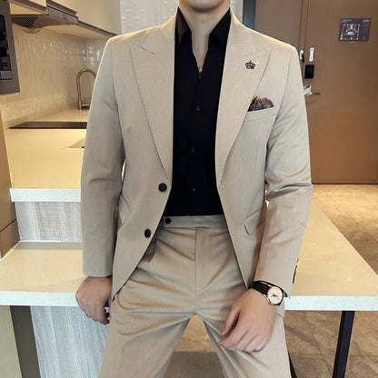 Italian Slim-Fit Luxury Wedding Suit