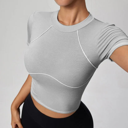 Long-Sleeve Yoga Crop Top