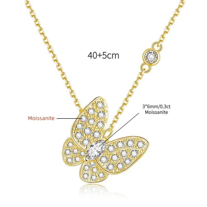 Butterfly Moissanite Necklace