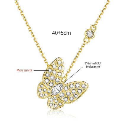 Butterfly Moissanite Necklace
