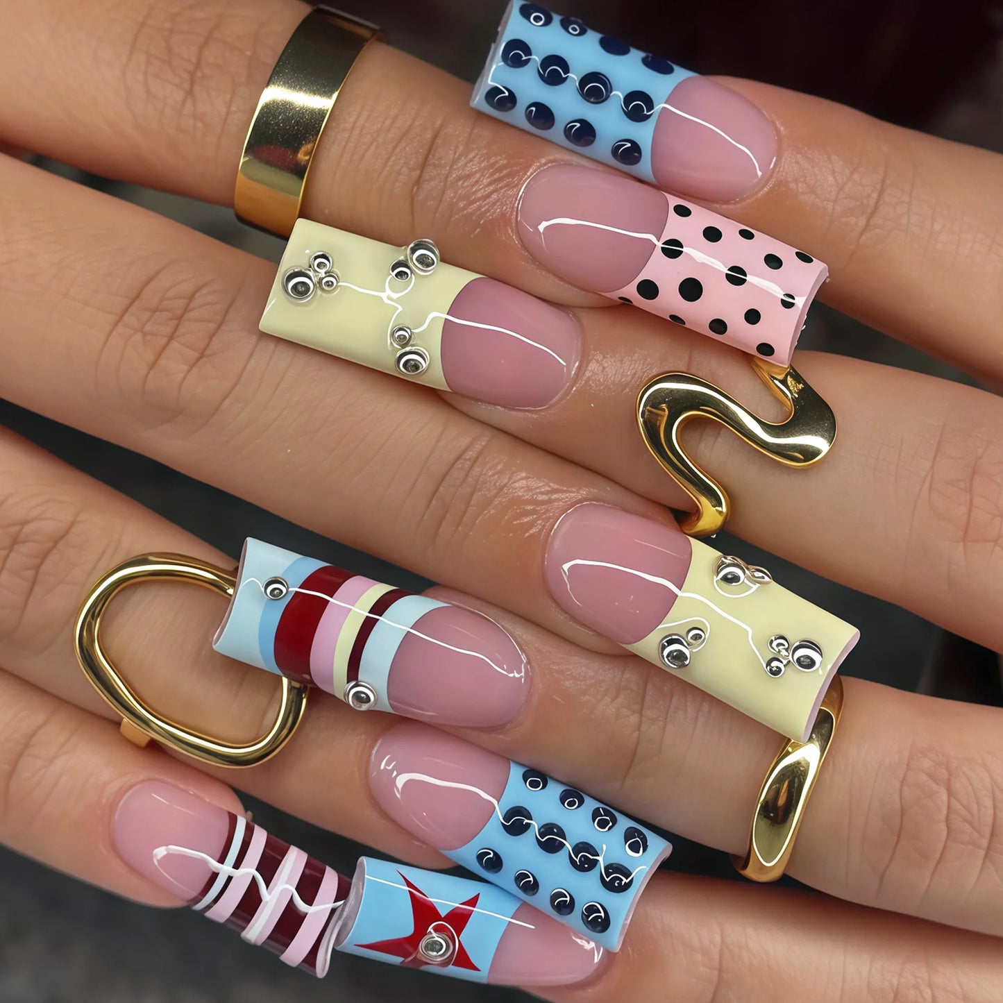 Glossy French Press On Nails