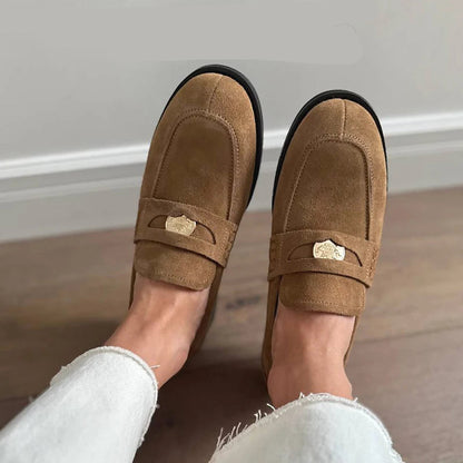 Cow Suede Penny Loafers