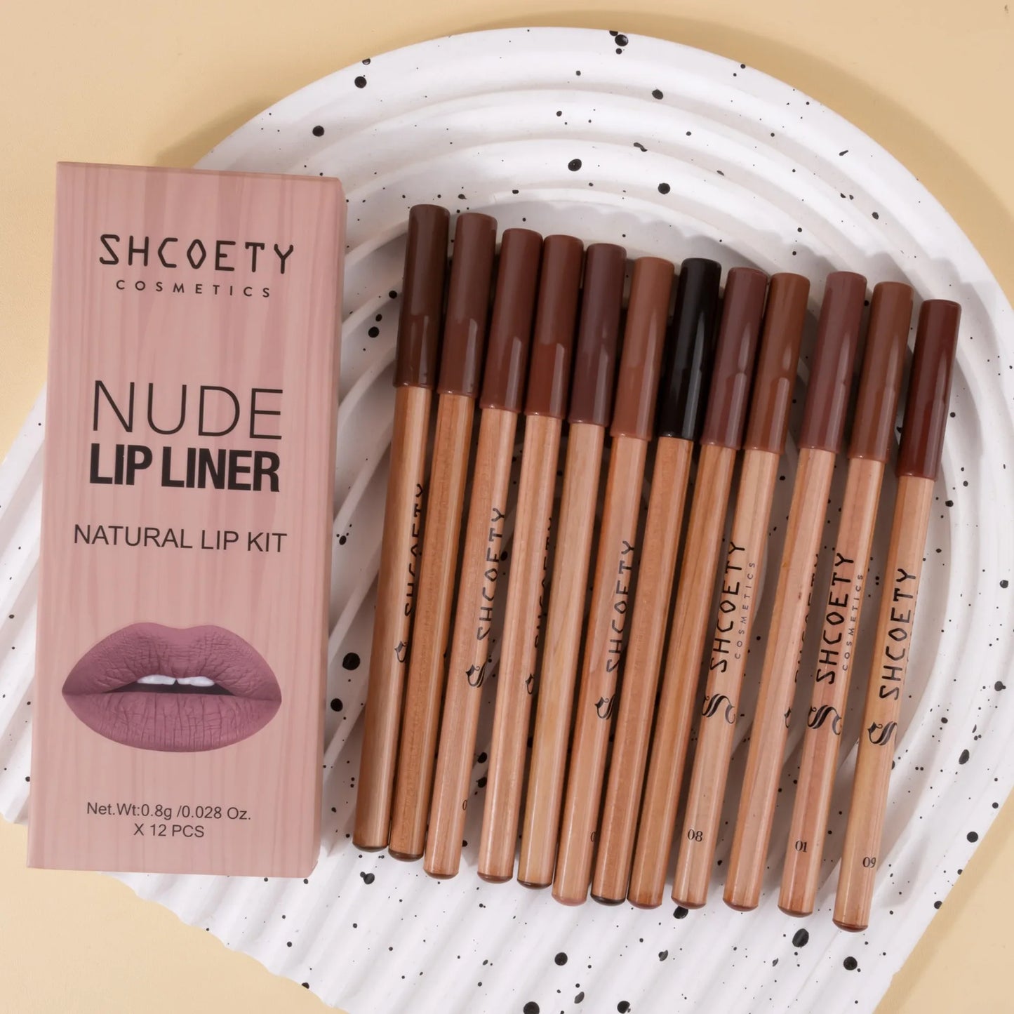 Waterproof Matte Lip Liner Combo Set