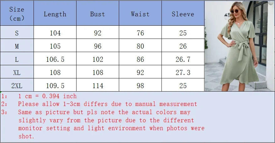 Short-Sleeve Asymmetrical Wrap Dress