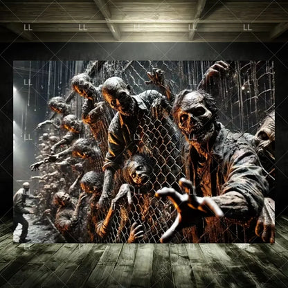 Zombie Explosion Halloween Photography Backdrop
