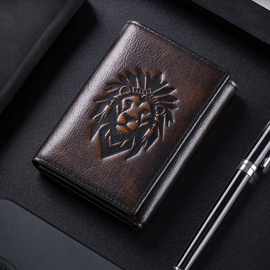 Genuine Leather Trifold Wallet
