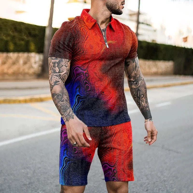 3D Print Polo Zip Tracksuit Set