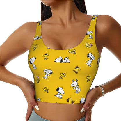 Dog Cartoon Print Bra