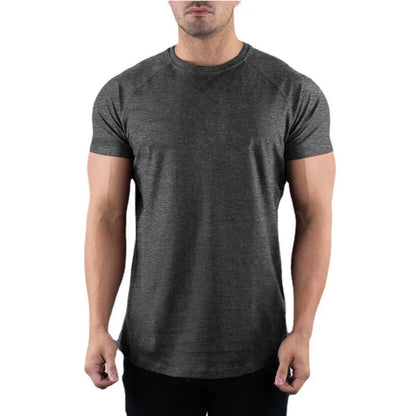 Plain Slim Fit Muscle Gym Tee