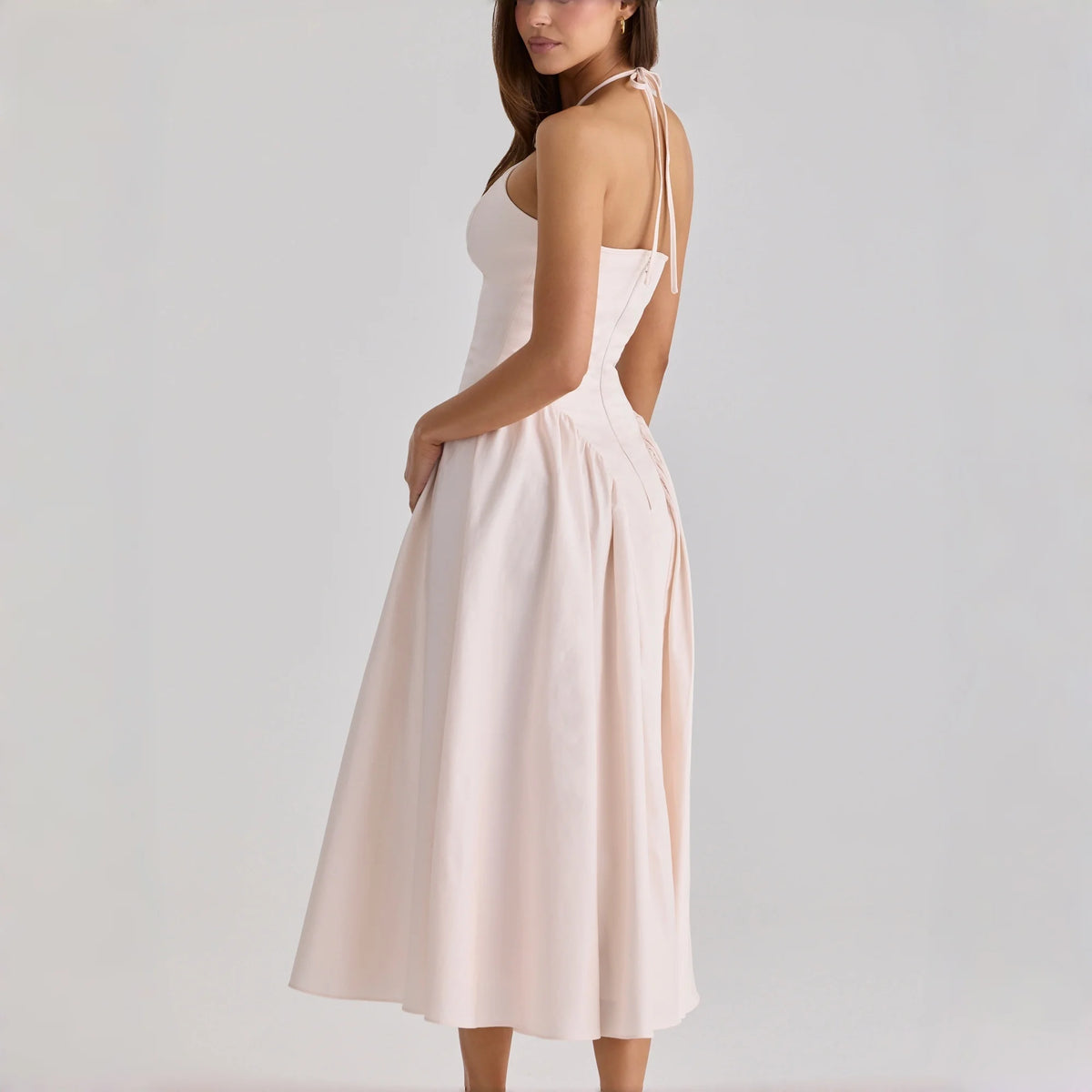 Halter Cutout Midi Dress