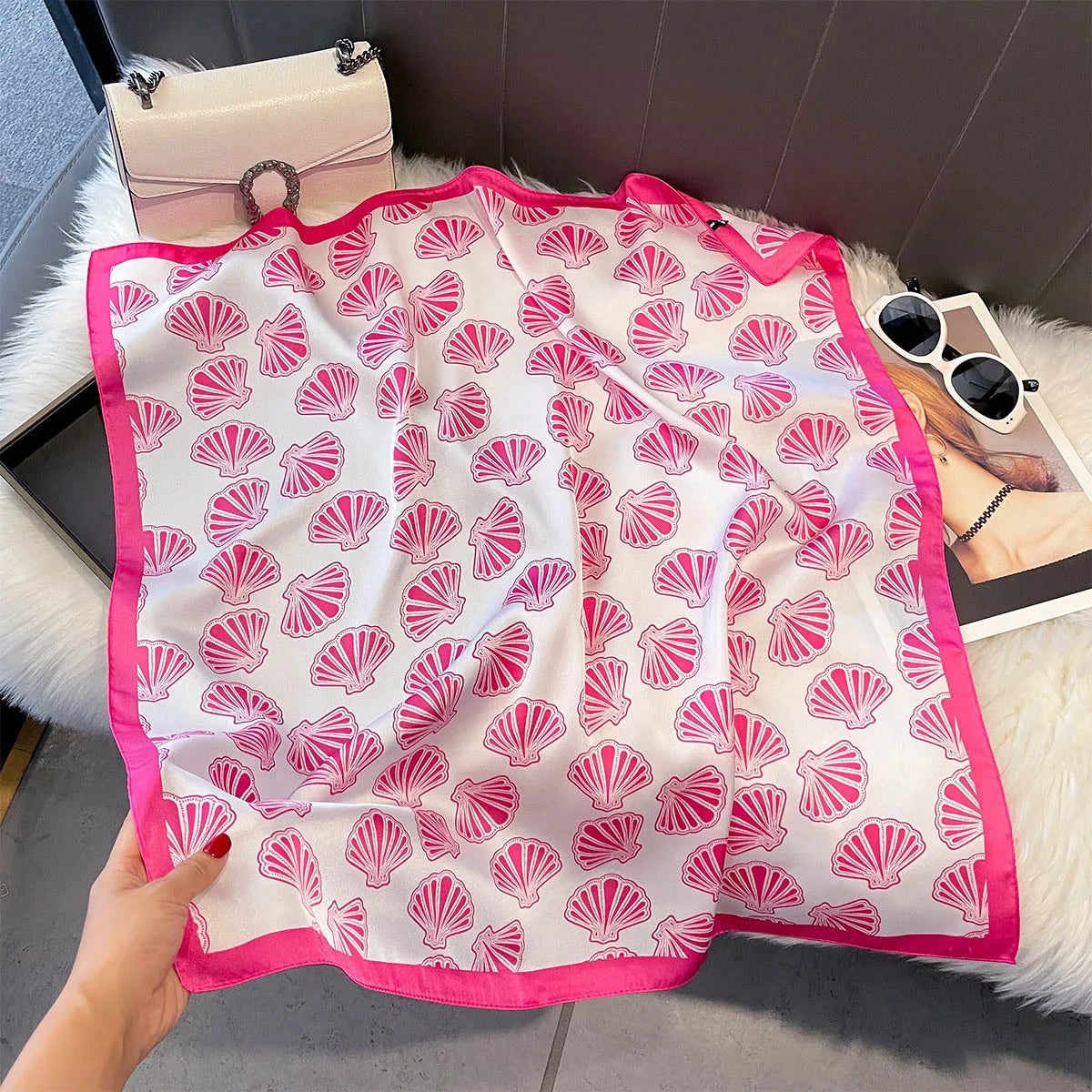 Fruit Print Korean Square Scarf