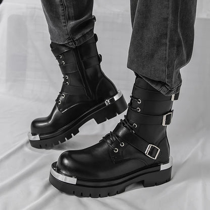 PU High Top Chelsea Boots