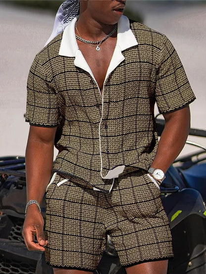 Hawaiian 3D Print Shirt Shorts Set