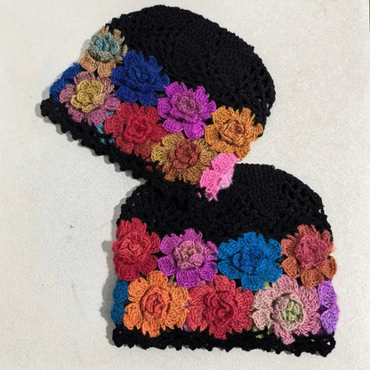Crochet Floral Beanie