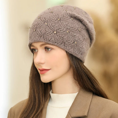 Rabbit Fur Blend Beanie