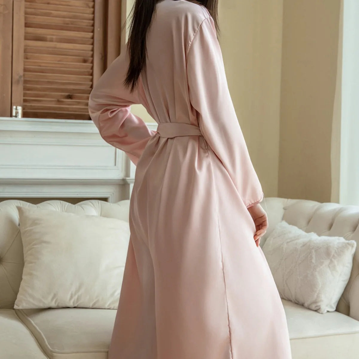 Satin Kimono Robe for Women