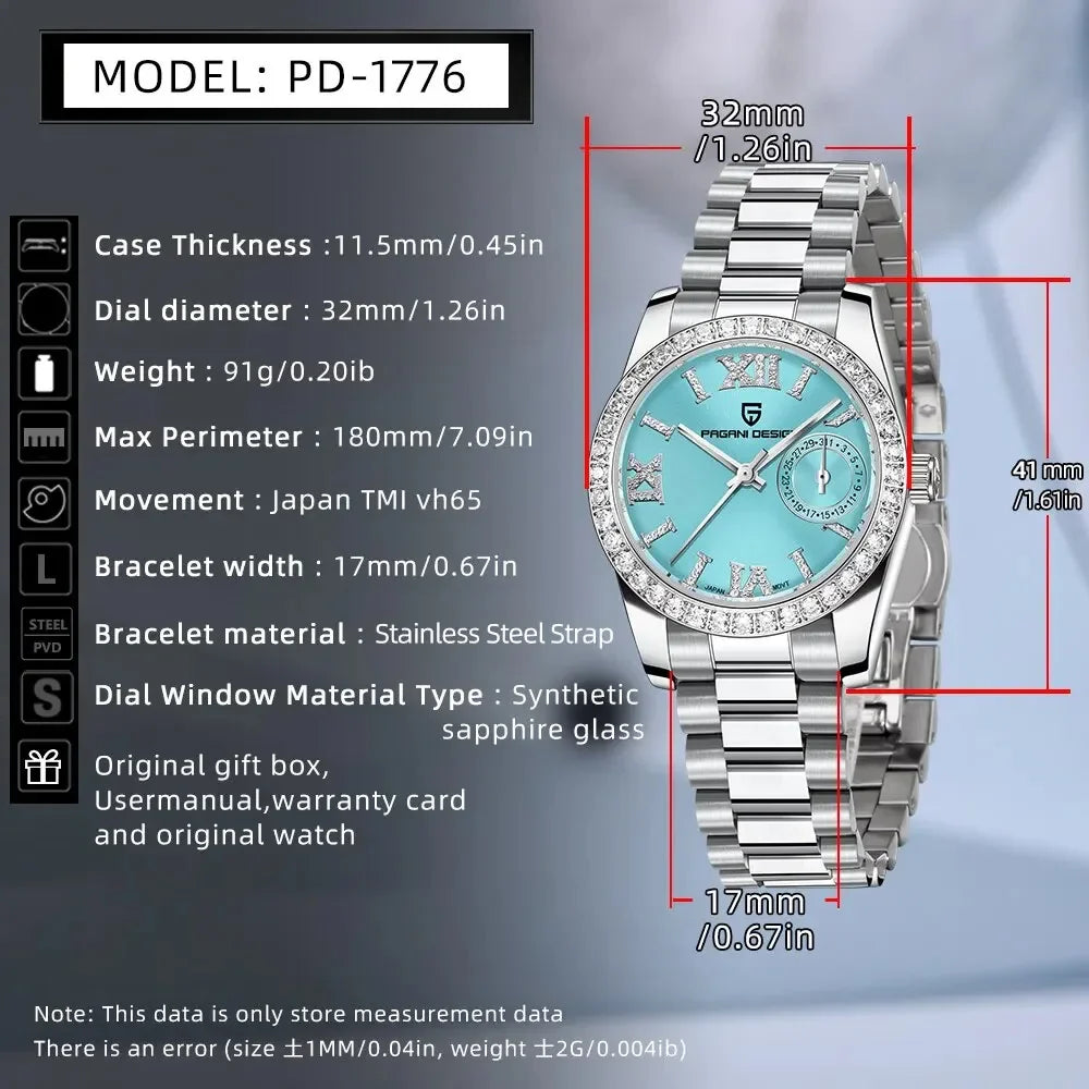 PAGANI DESIGN 32MM Luxury Women’s Watch