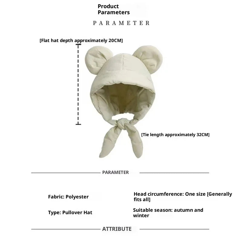 Plush Bear Ear Beanie