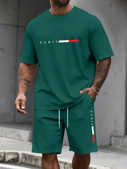 O-Neck Running Tracksuit Two-Piece Set
