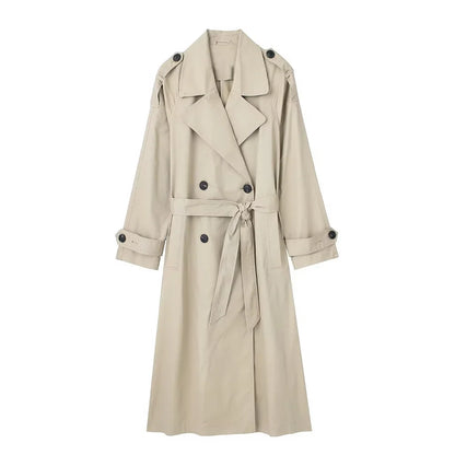 Belted Double-Breasted Trench Coat