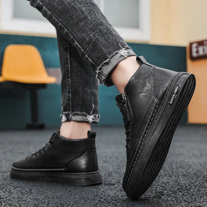 Leather Autumn Winter Boots