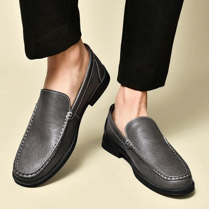 Leather Slip On Shoes Style