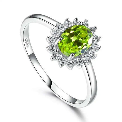 Floral Topaz Zircon Ring