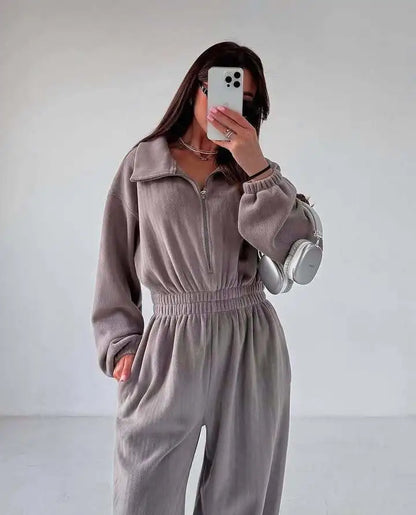 Long Sleeve Casual Jumpsuit