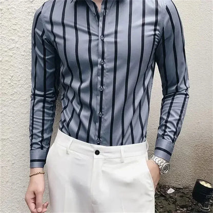 Striped Office Dress Shirt