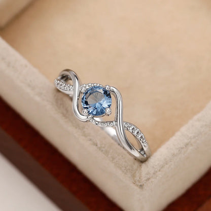 Geometric Zircon Wedding Band