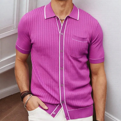 Casual Knit Polo Shirt